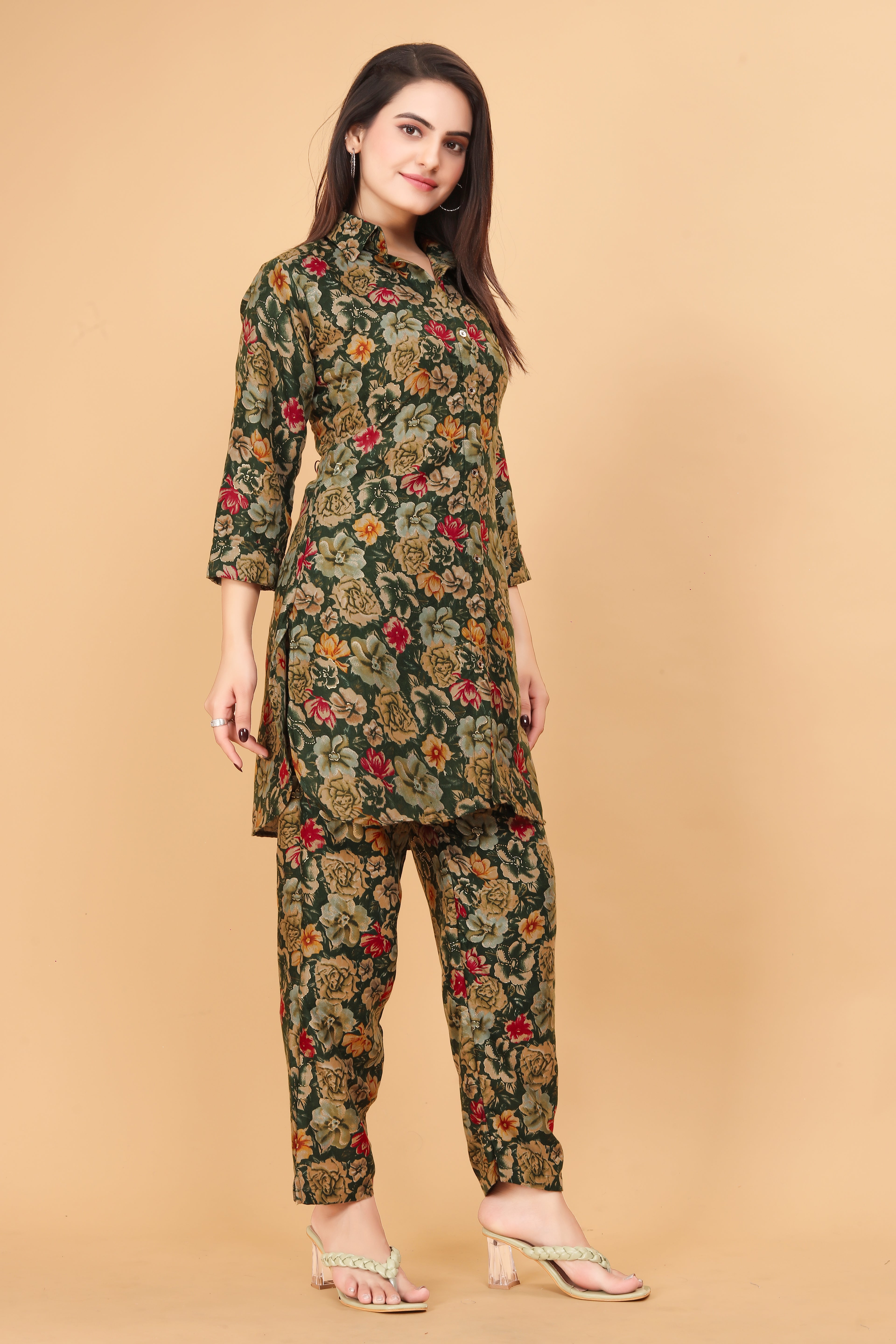 Fumka Women's Floral Printed Rayon Co-Ord Set