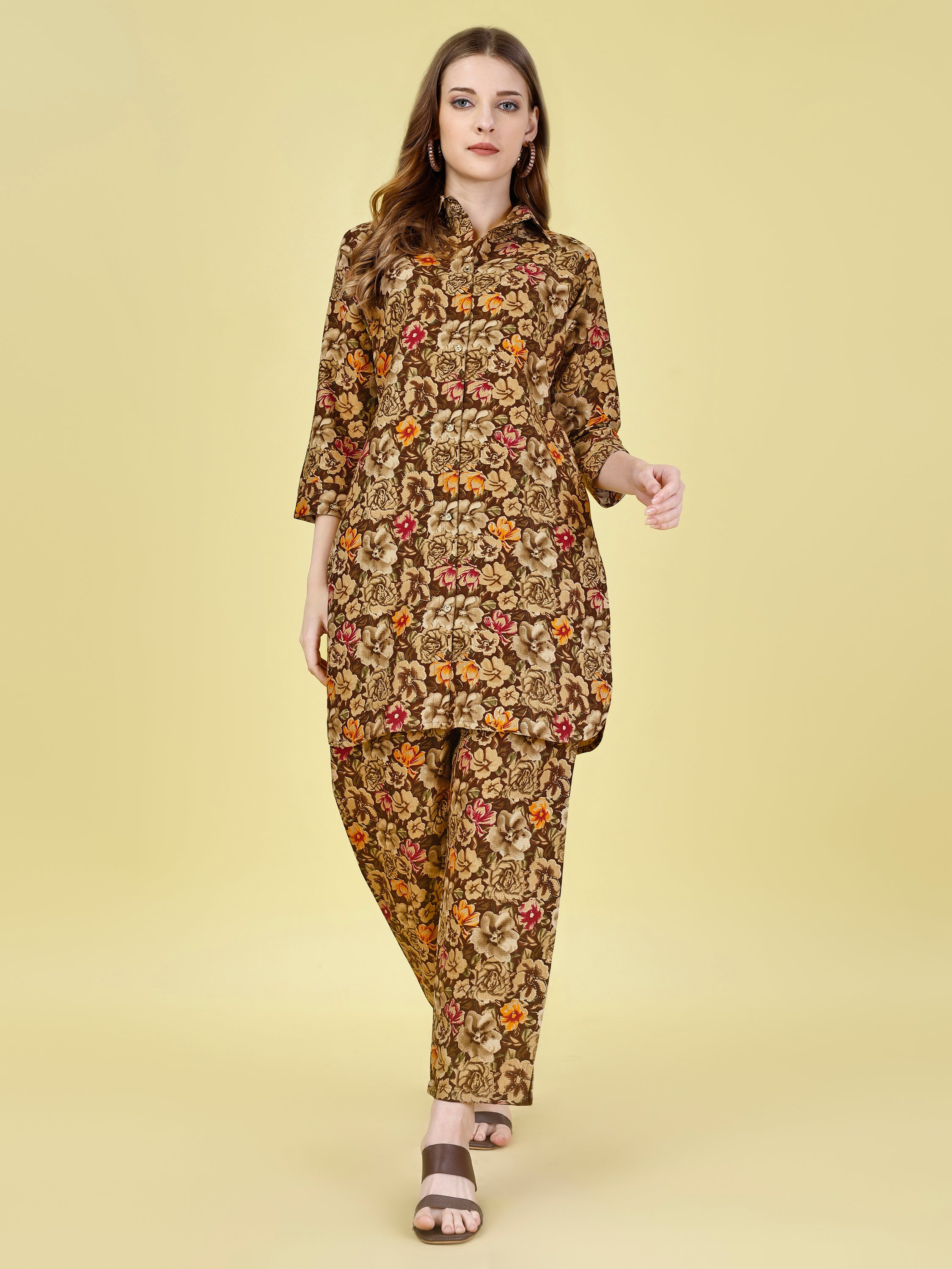 Fumka Women's Floral Printed Rayon Co-Ord Set