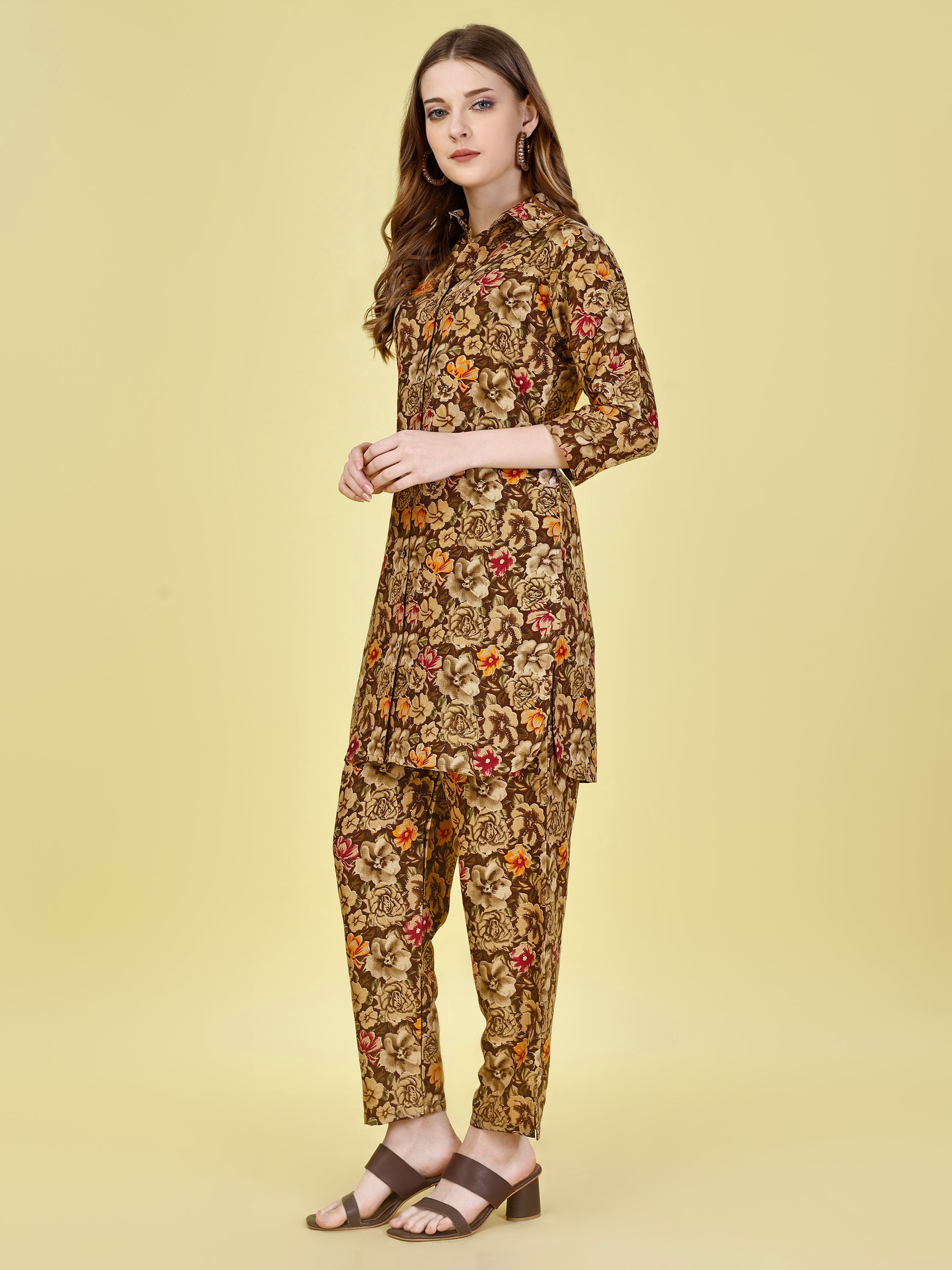 Fumka Women's Floral Printed Rayon Co-Ord Set