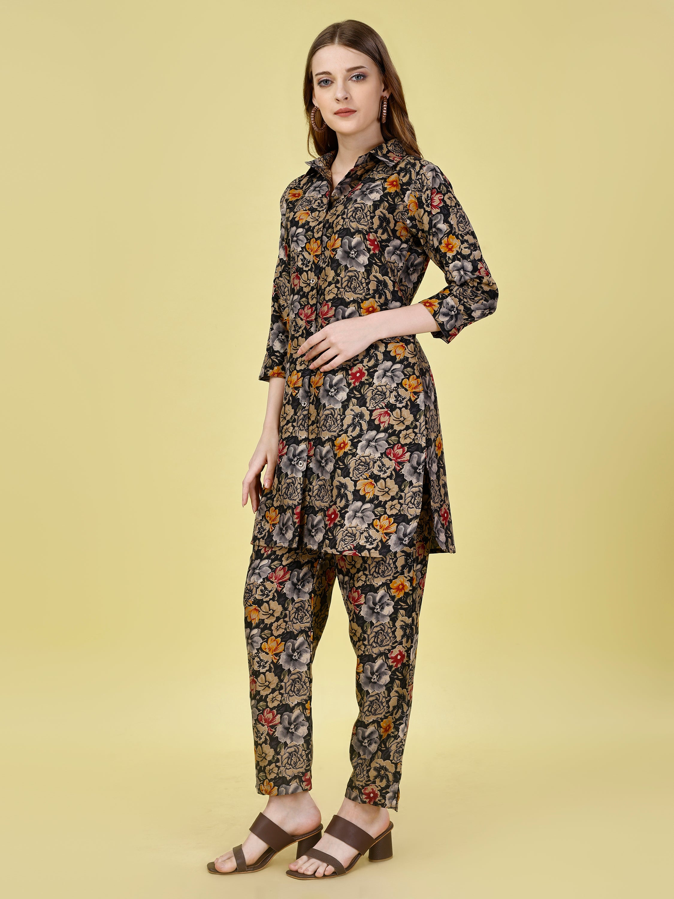 Fumka Women's Floral Printed Rayon Co-Ord Set